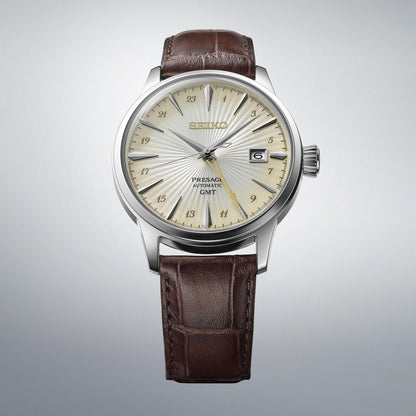 Seiko Presage GMT de hombre banda de piel – SSK041J1