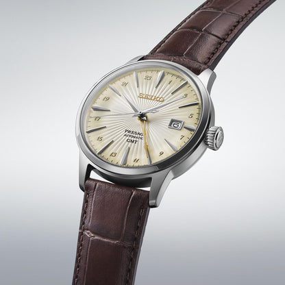 Seiko Presage GMT de hombre banda de piel – SSK041J1