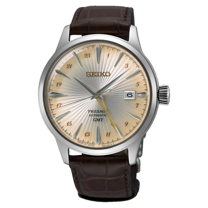 Seiko Presage GMT de hombre banda de piel – SSK041J1