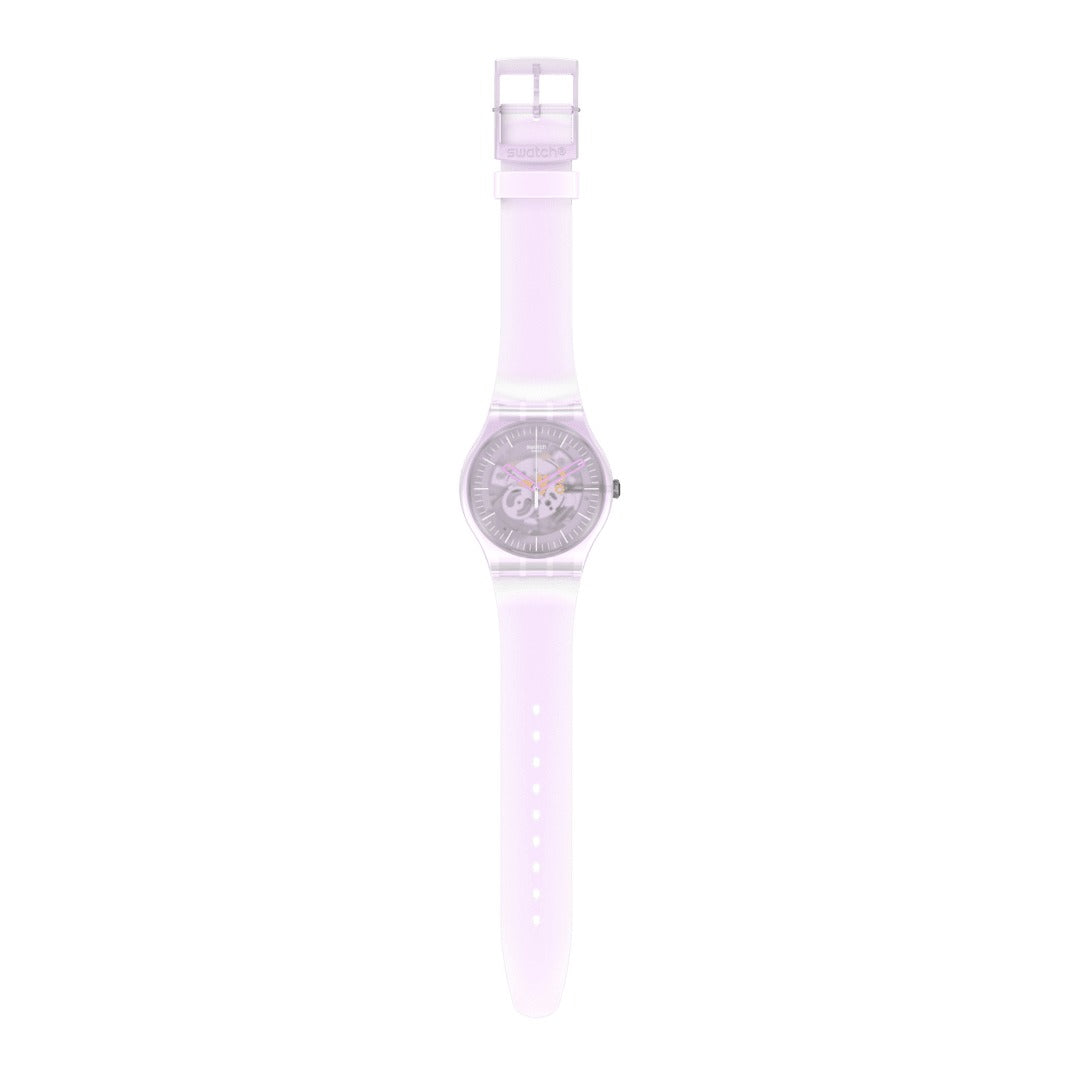 Swatch Pink Mist de dama correa de silicona – SUOK155