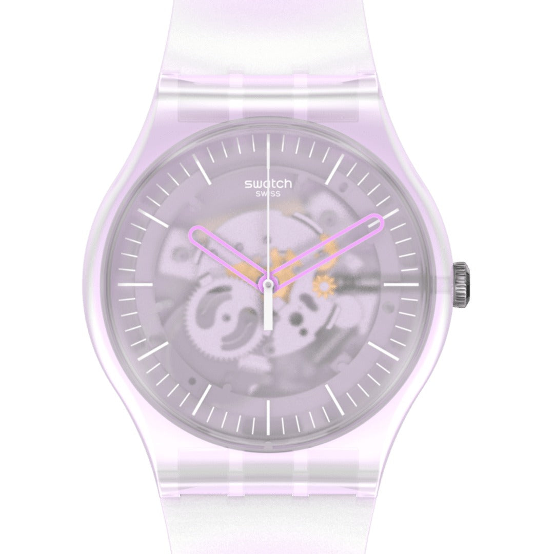 Swatch Pink Mist de dama correa de silicona – SUOK155