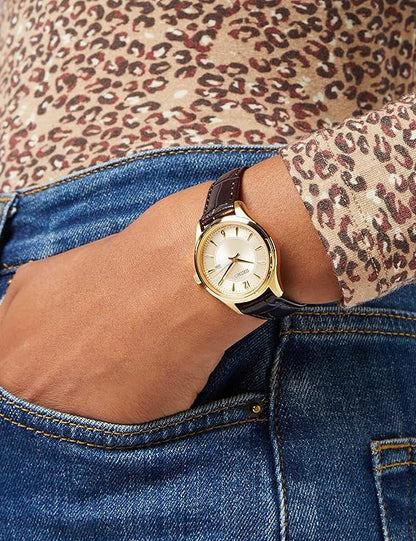 Seiko Sapphire de dama pulsera de piel – SUR478P1