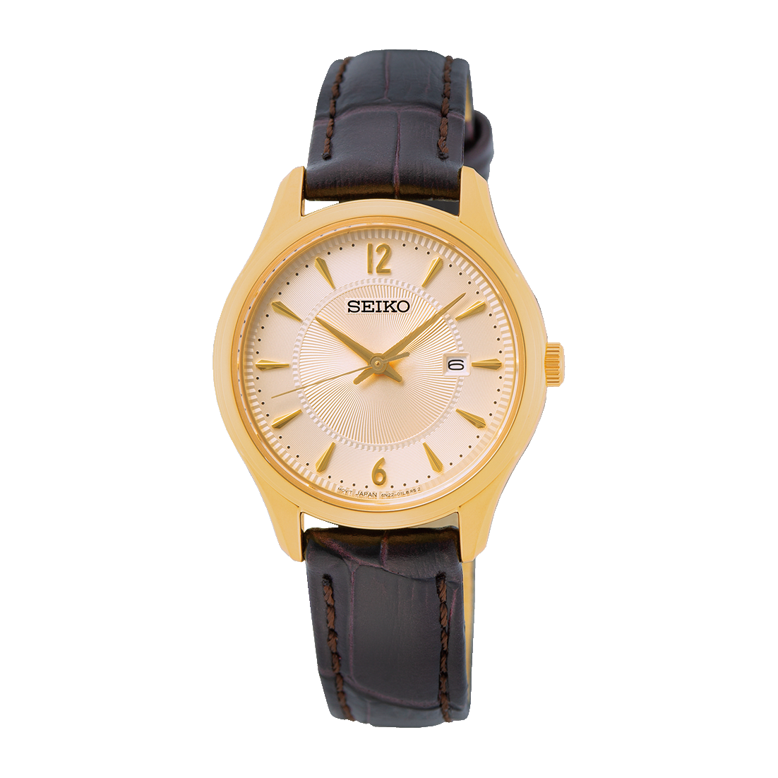Seiko Sapphire de dama pulsera de piel – SUR478P1