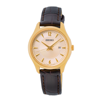 Seiko Sapphire de dama pulsera de piel – SUR478P1