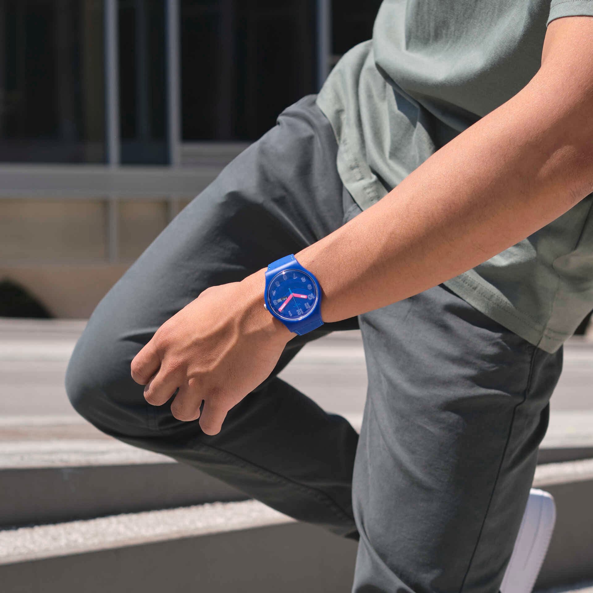 Swatch Cobalt Disco de hombre pulsera de resina – SO29N705