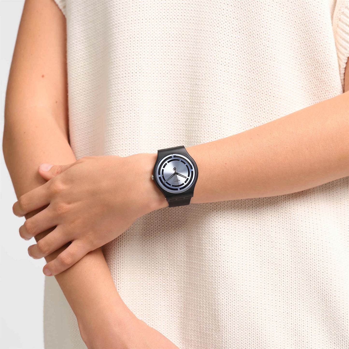 Swatch Circled Lines Unisex banda de resina – SO32B118