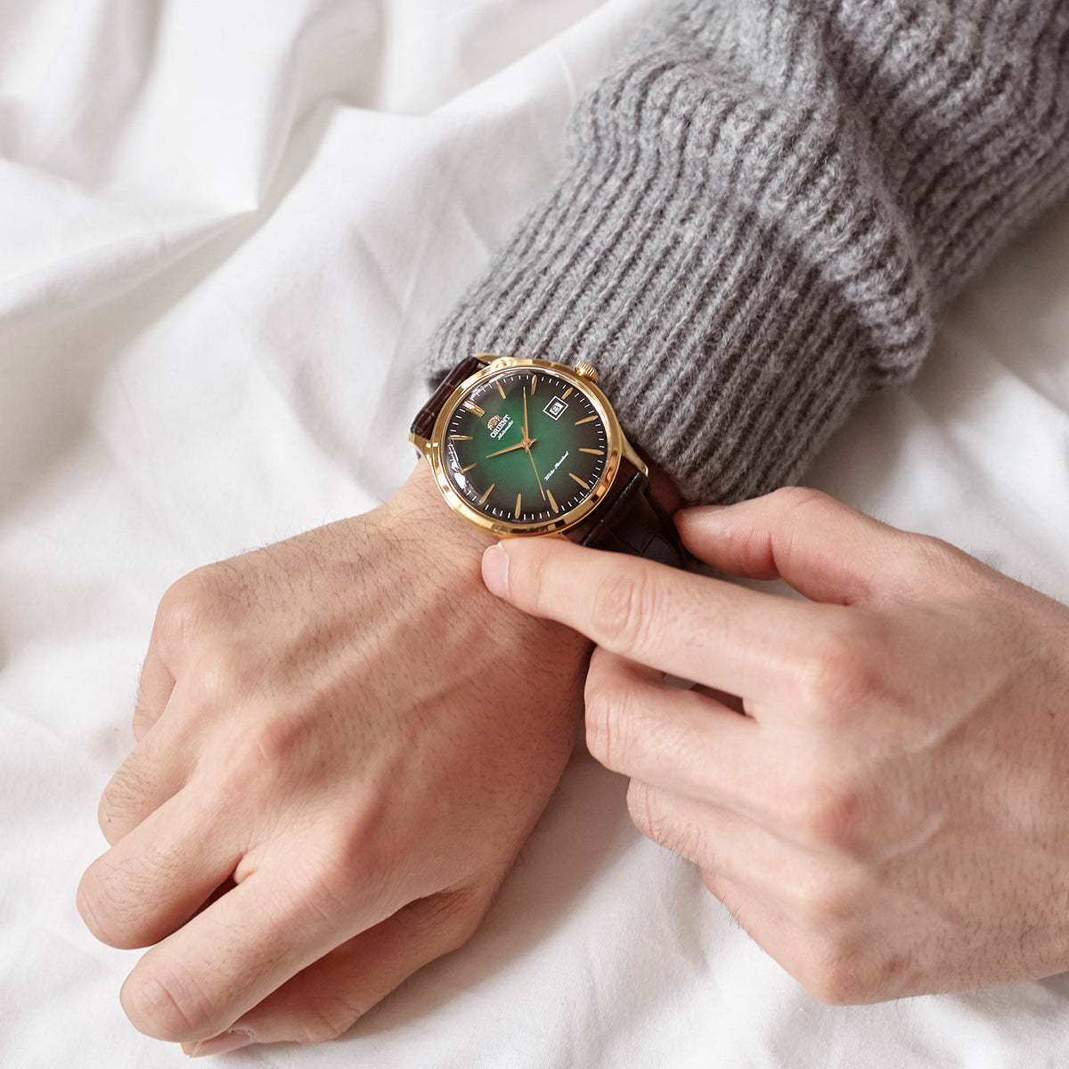 Orient Bambino de hombre pulsera de piel – TAC08002F
