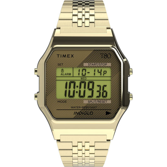 Timex T80 unisex banda de metal digital – TW2R79200
