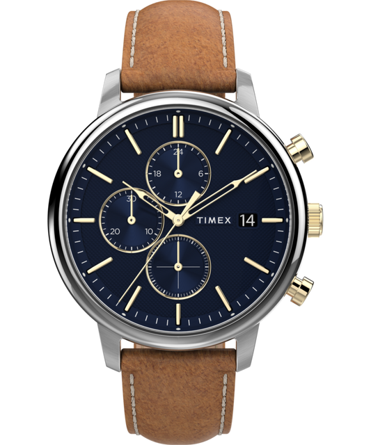 Timex Chicago Cronógrafo de hombre correa de piel – TW2U39000