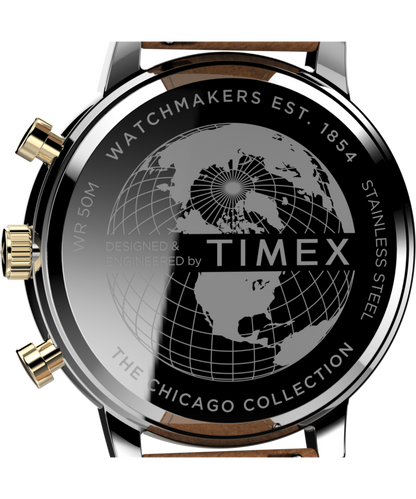 TW2U39000 Reloj Timex Chicago Cronógrafo de hombre correa de piel