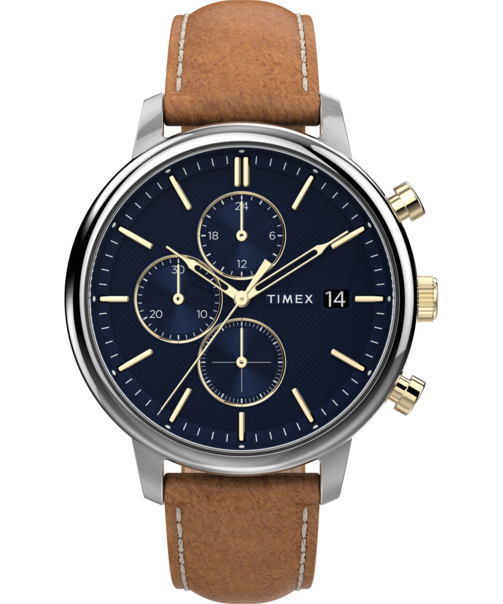 Timex Chicago Cronógrafo de hombre correa de piel – TW2U39000