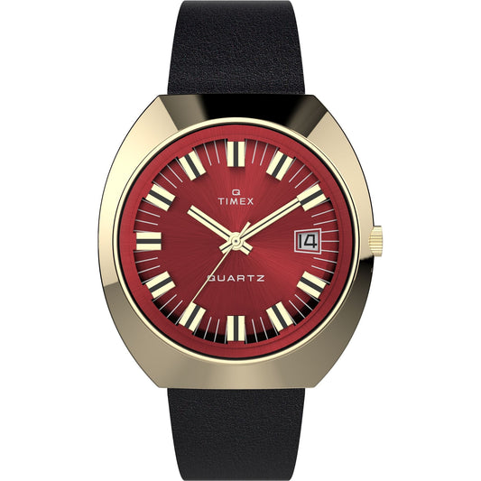 Timex Q 1972 Reissue de hombre pulsera de cuero 39 mm – TW2V25400