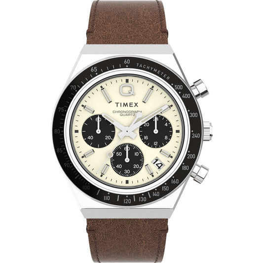 Timex Q Chronograph de hombre correa de cuero – TW2V42800