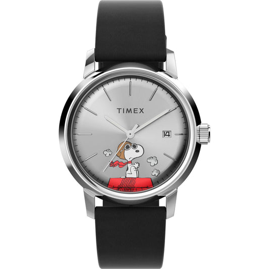 Timex Marlin Automatico Snoopy de hombre correa de cuero – TW2W49600