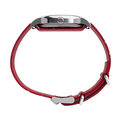 Timex x Peanuts Snoopy Holiday Unisex pulsera de tela 38 mm – TW2W80800