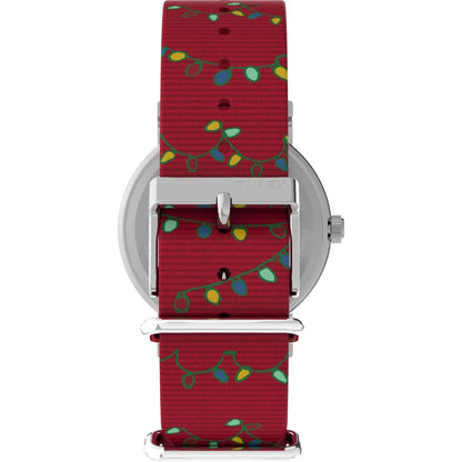 Timex x Peanuts Snoopy Holiday Unisex pulsera de tela 38 mm – TW2W80800