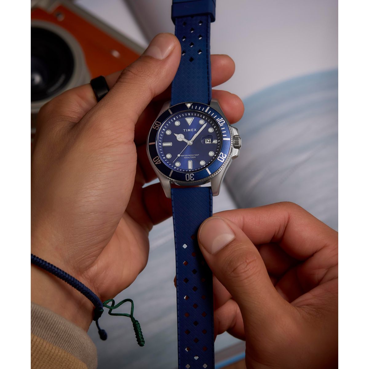 Timex Harborside de hombre correa de caucho – TW2Y05000