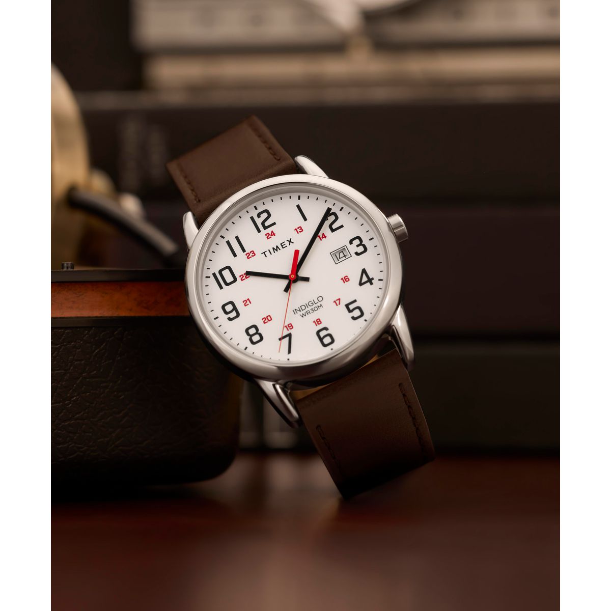 Timex Easy Reader de hombre correa de cuero – TW2Y12600