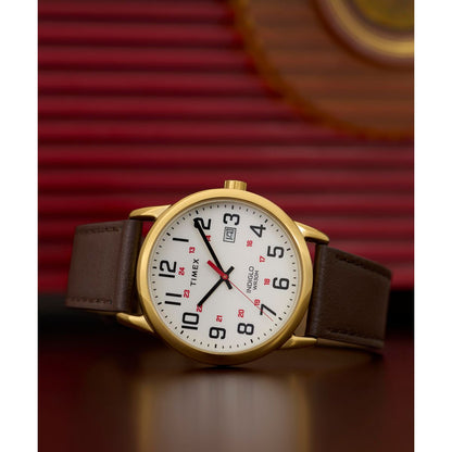 Timex Easy Reader de hombre correa de cuero – TW2Y12700