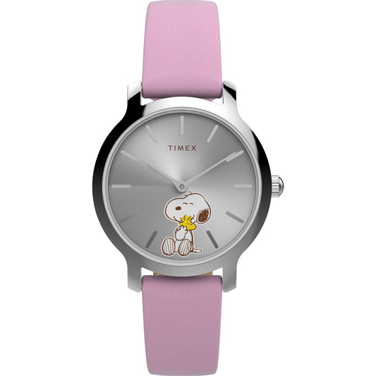 Timex x Peanuts Snoopy Trascend de dama correa de cuero – TW2Y26000
