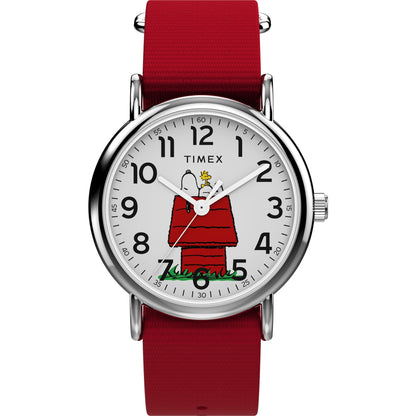 Timex Weekender Snoopy de caballero pulsera de tela Peanuts – TW2Y31200