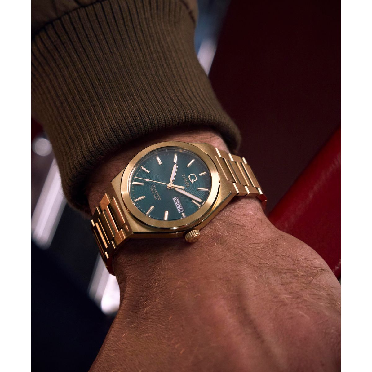 Timex Q de hombre correa de metal – TW2Y35100
