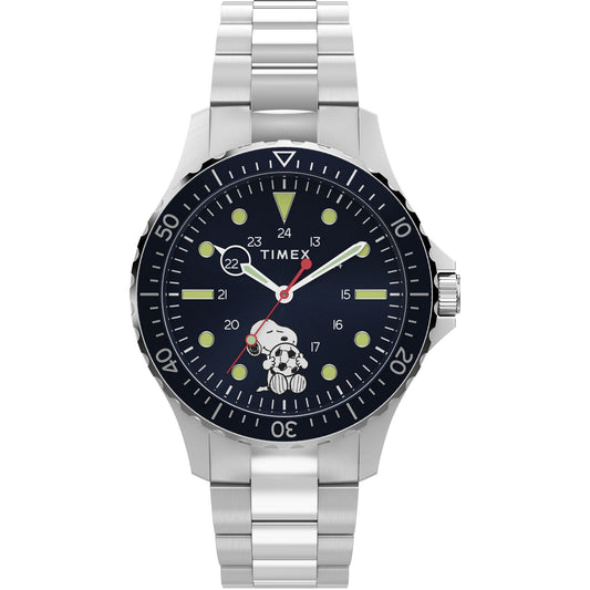 Timex Snoopy Soccer de hombre correa de metal – TW2Y53900