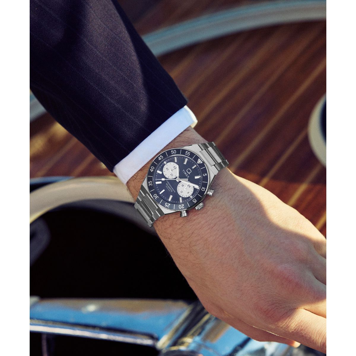 TW2Y55900 Reloj Timex Q  Continental de hombre correa de metal