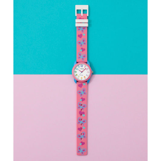 Timex Teacher Corazon y mariposas infantil banda de silicona – TW2Y59700