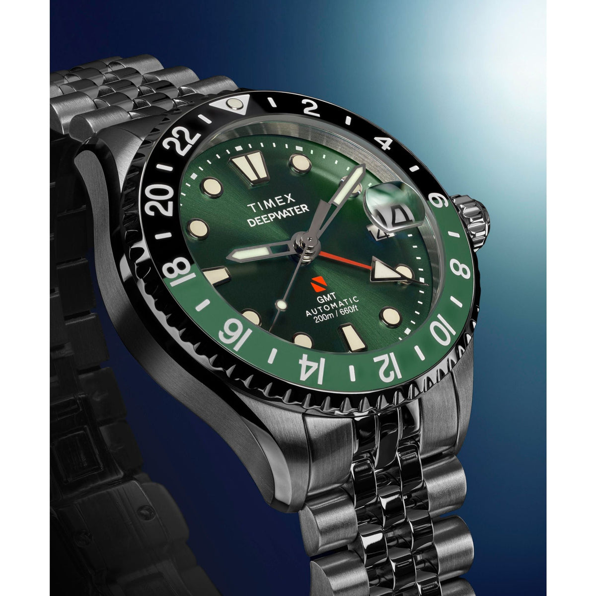 Timex Deepwater 200 Automático de caballero correa de metal – TW2Y64100