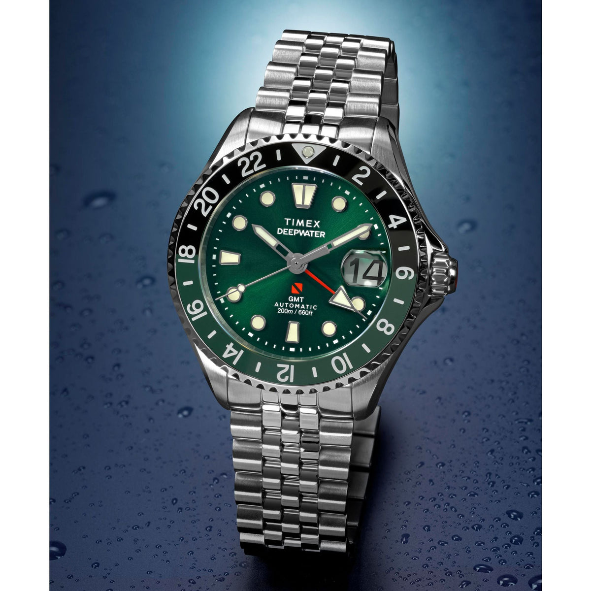 Timex Deepwater 200 Automático de caballero correa de metal – TW2Y64100