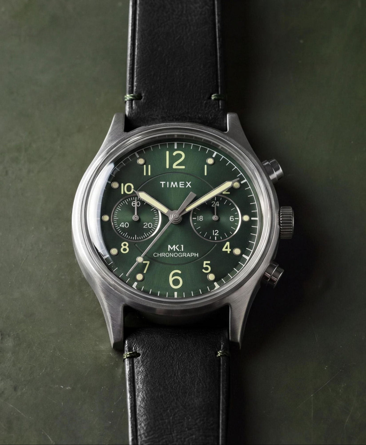 Timex MK1 Chronograph 40mm de hombre correa de cuero – TW2Y71200