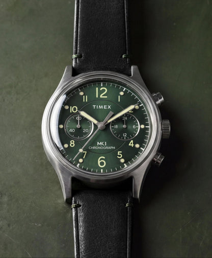 Timex MK1 Chronograph 40mm de hombre correa de cuero – TW2Y71200