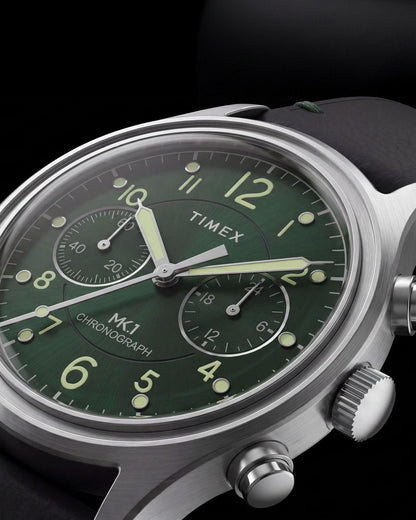 Timex MK1 Chronograph 40mm de hombre correa de cuero – TW2Y71200