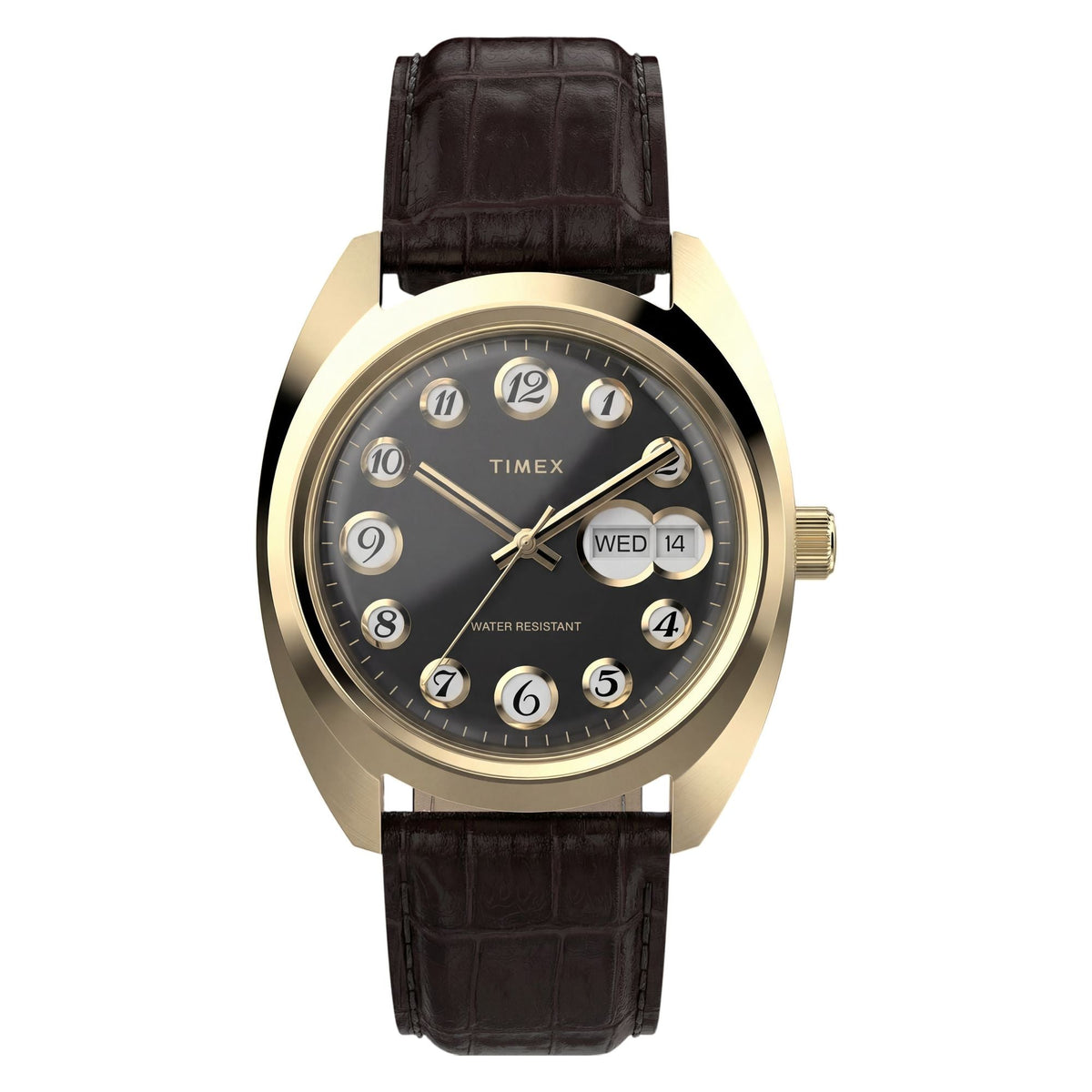Timex 1976 Rotary Phone Dial de hombre correa de cuero – TW2Y82100