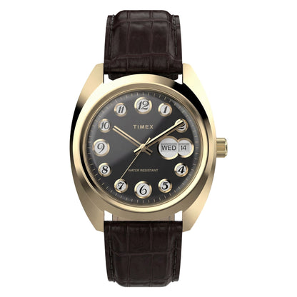 Timex 1976 Rotary Phone Dial de hombre correa de cuero – TW2Y82100
