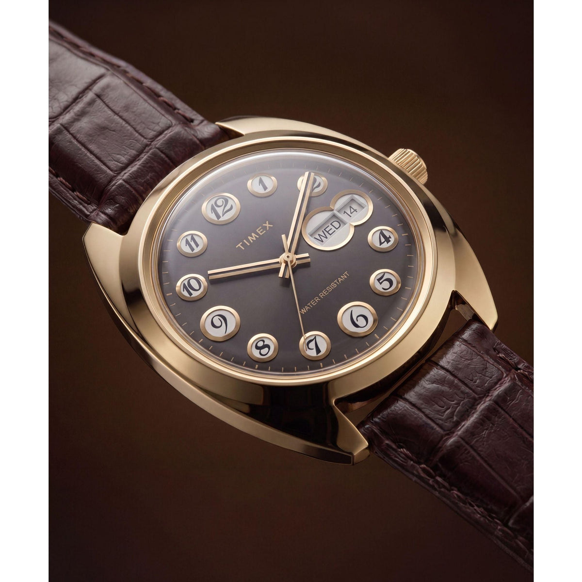 Timex 1976 Rotary Phone Dial de hombre correa de cuero – TW2Y82100