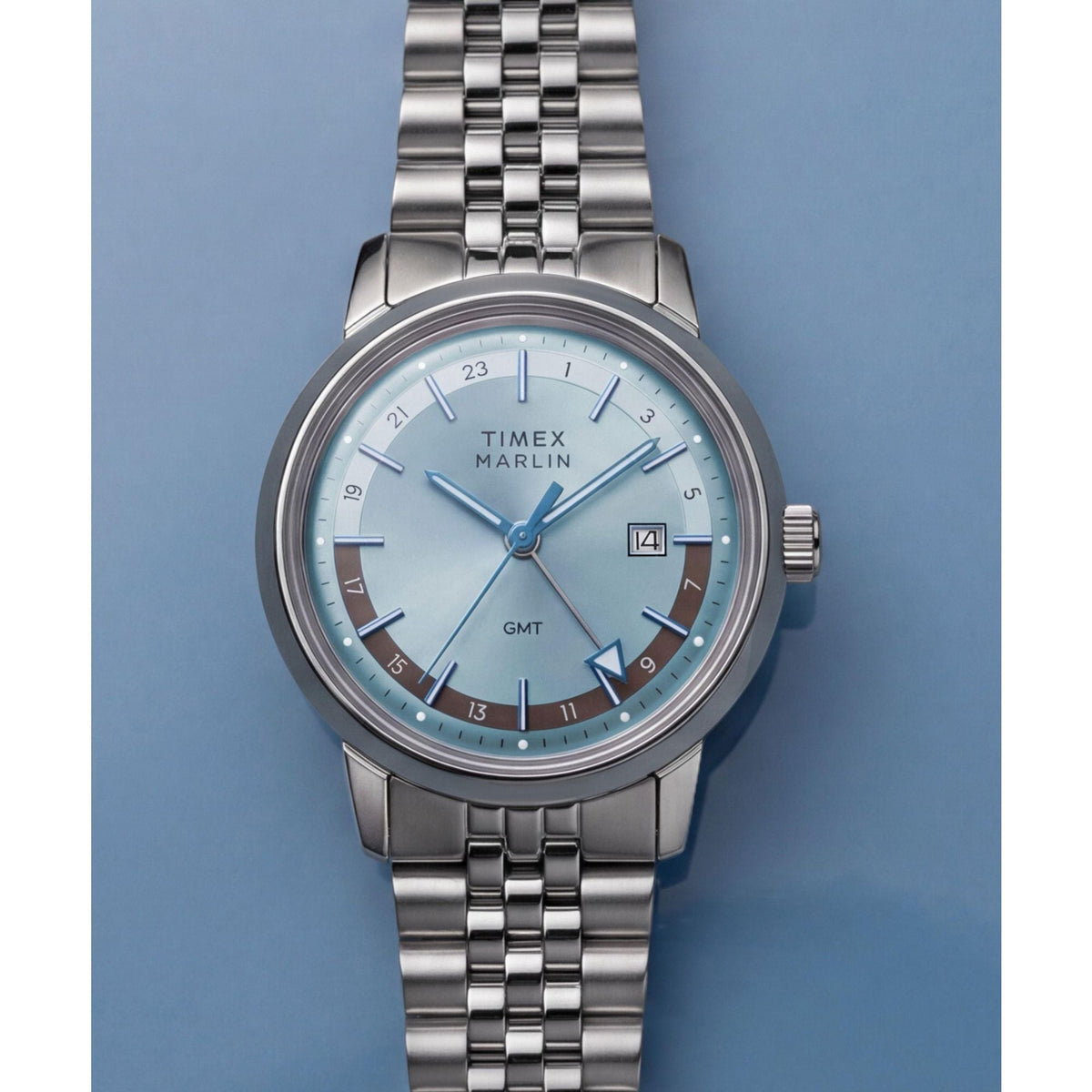 Timex Marlin GMT de hombre correa de metal – TW2Y84100