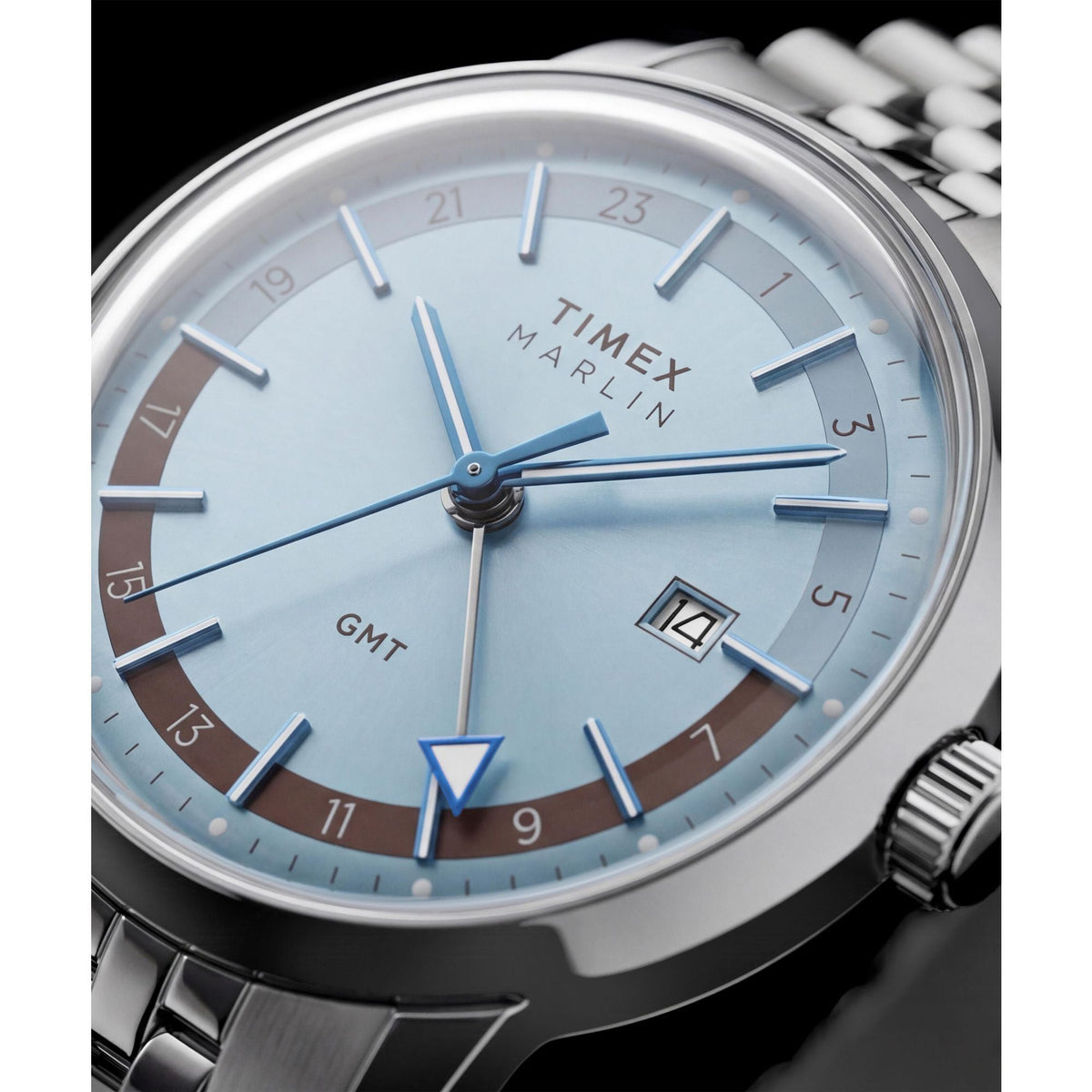 Timex Marlin GMT de hombre correa de metal – TW2Y84100