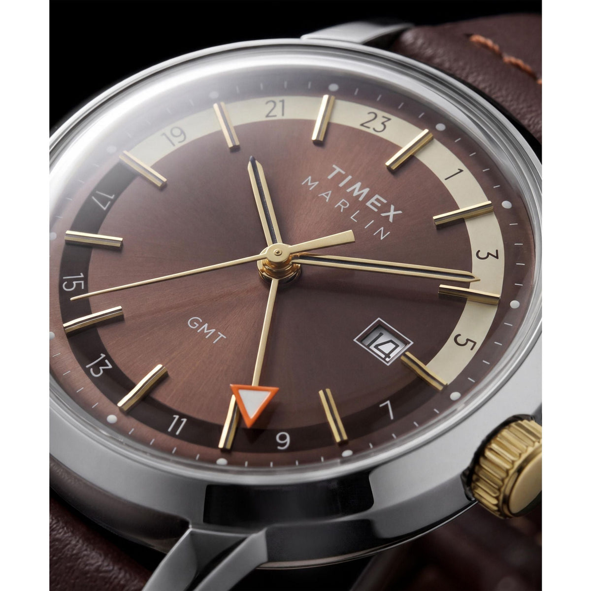 Timex GMT de caballero correa de piel – TW2Y84200