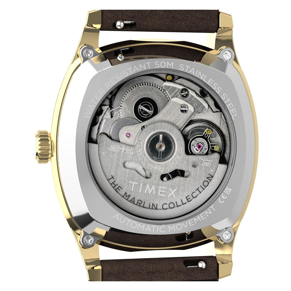 Timex Marlin Chatham de caballero automático banda de piel – TW2Y84500