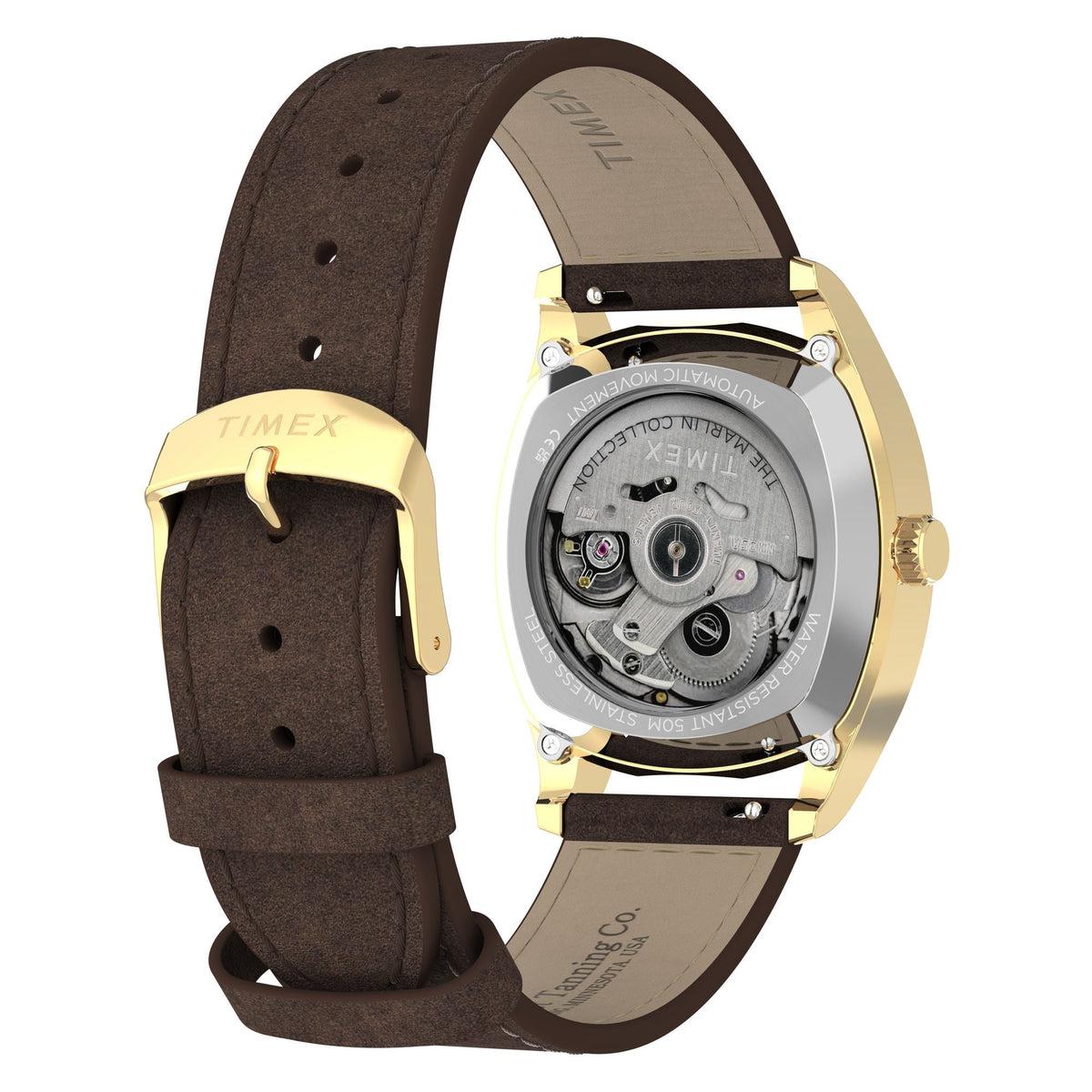 Timex Marlin Chatham de caballero automático banda de piel – TW2Y84500