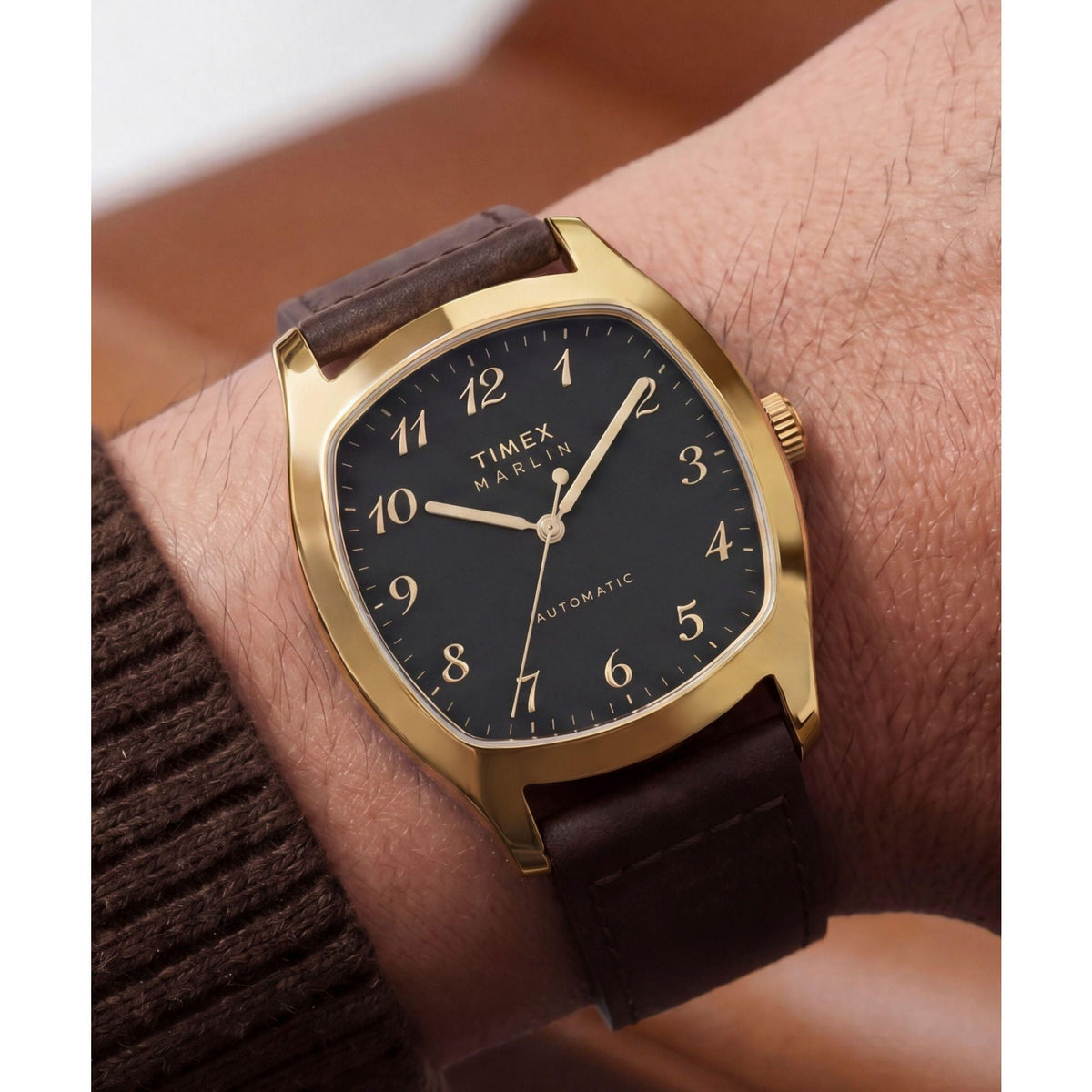 Timex Marlin Chatham de caballero automático banda de piel – TW2Y84500
