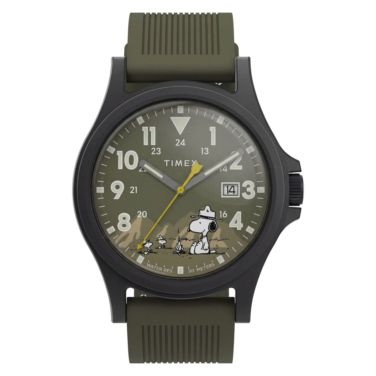Timex Expedition x Peanuts de hombre correa de caucho Snoopy – TW2Y84600