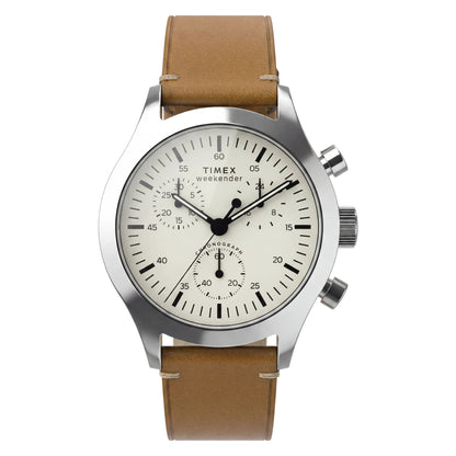 Timex Weekender New England de caballero correa de cuero – TW2Y85000