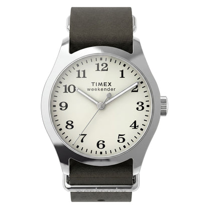 Timex Weekender New England de dama correa de piel – TW2Y86500