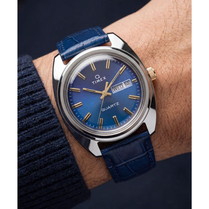 Timex Q 1976 de hombre banda de cuero – TW2Y87100