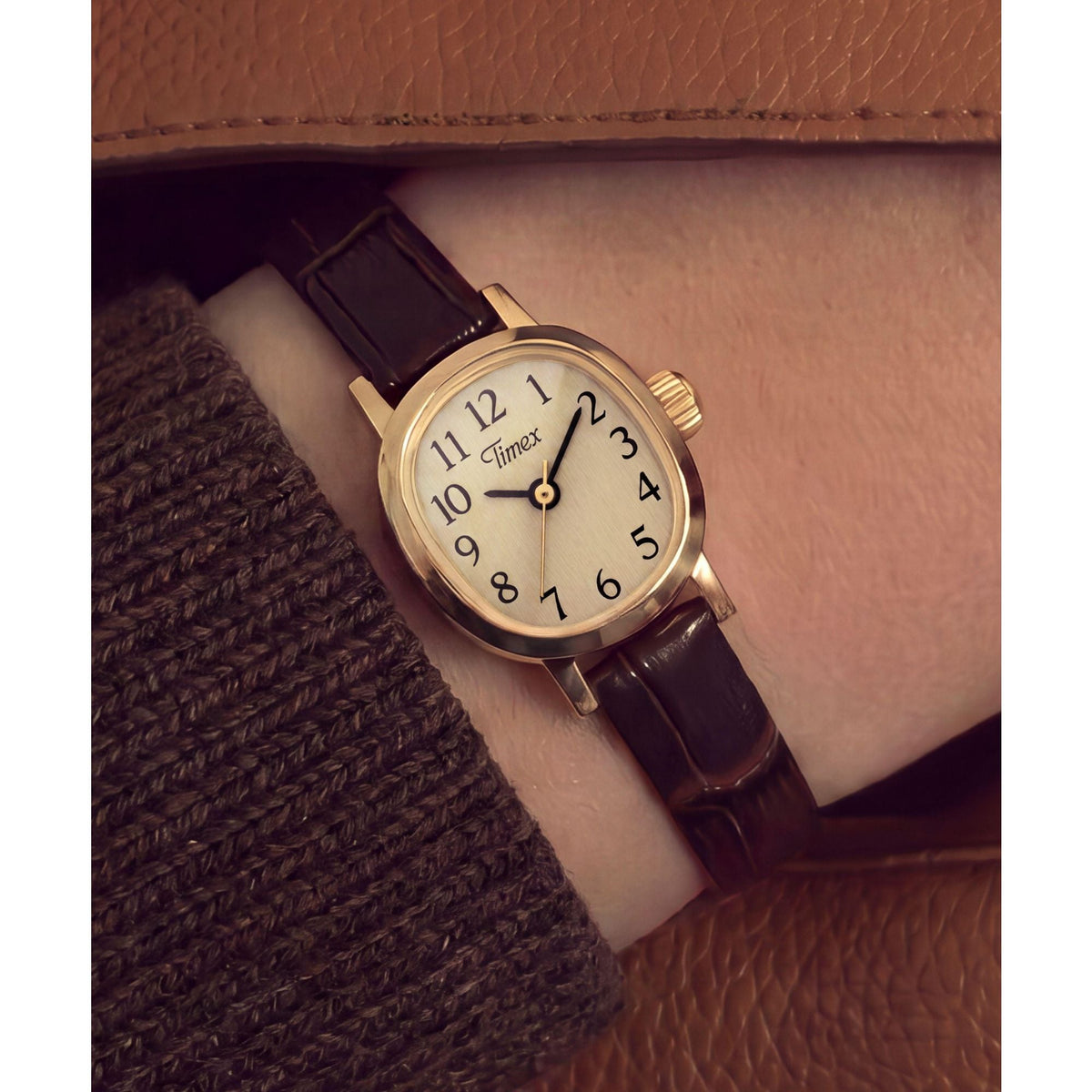 Timex Cavatina Mini de dama banda de piel – TW2Y87700