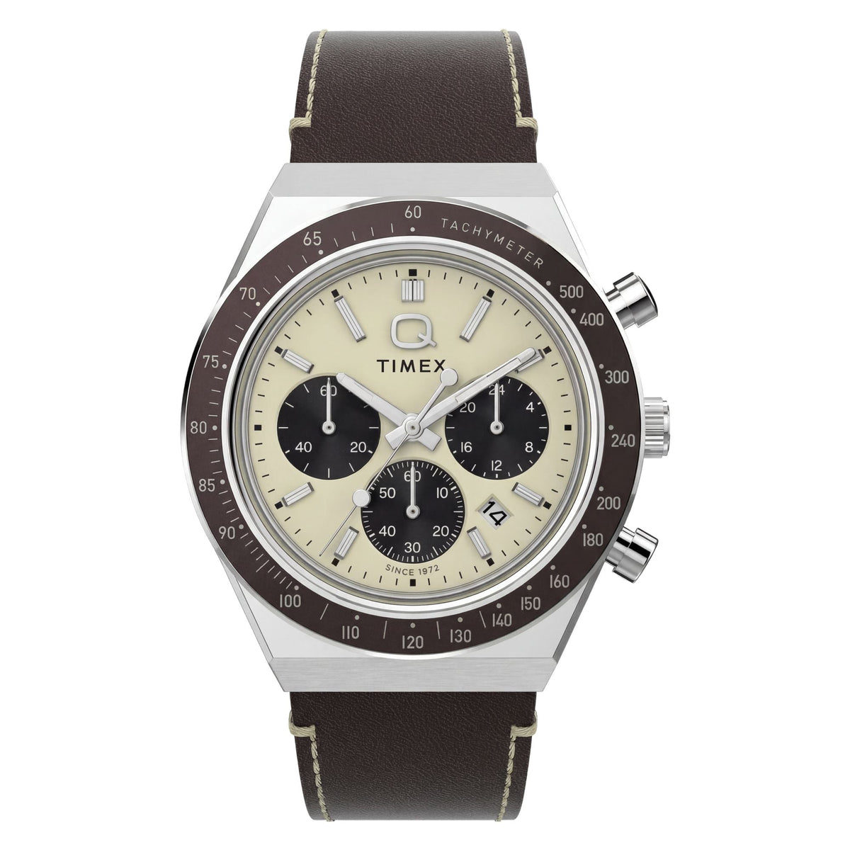 Timex Q de hombre correa de cuero – TW2Y88700