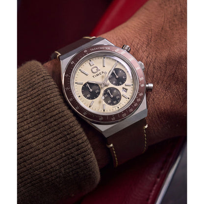 Timex Q de hombre correa de cuero – TW2Y88700